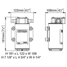 Marco Электрическая топливная помпа Marco UP6-RK 16406415 12 24 В 26 л мин 2 бар для перекачки дизельного топлива и масел с электронным управлением