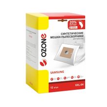 XXL-04 Мешки-пылесборники Ozone синтетические для пылесоса, 12 шт + 2 микрофильтра