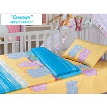 Детское постельное белье из бязи Облачко 510-4054 Слоники