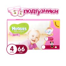 Huggies для девочки Ultra Comfort 4 (8-14 кг) 66 шт