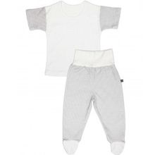 Kiddy bird футболка и ползунки серые точки полоски