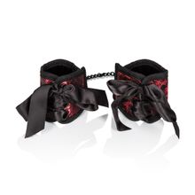 Наручники Scandal Corset Cuffs на завязках красный с черным