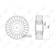 Ролик Обводной Навесного Оборудования Vw Lt 2.5d 96-06   Transporter Iv 2.0-2.5d 90-03 LYNXauto арт. PB7036