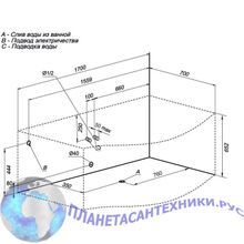 Акриловая ванна Aquanet Nicol 170x85 R