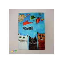 Обложка для паспорта коты