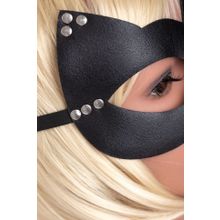 Пикантная черная маска  Кошка  с заклепками (236458)