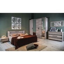 SbkHome Модульная спальня Мале, Дуб Галифакс Белый