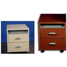 Тумба выкатная на 2 ящика + выдвижной пластиковый пенал (ТУВ 01)