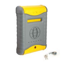 Ящик почтовый Цикл СТАНДАРТ с металлическим замком  серый с желтым