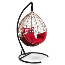 Кресло кокон подвесное SEVILLA VELOUR горячий шоколад + каркас