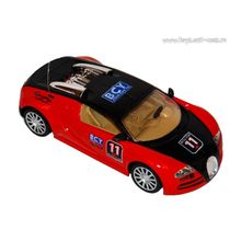 Машинка р у, Bugatti Veyron 1:18 на аккумуляторе, красно-черная