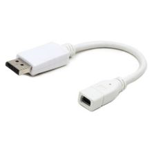 Адаптер mini DisplayPort F - DisplayPort M, 0.16 м, белый, Gembird (A-mDPF-DPM-001-W)