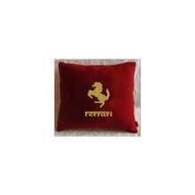  Подушка Ferrari бордовая вышивка золото