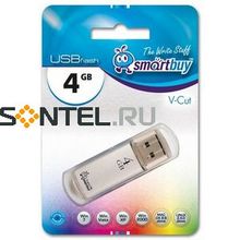 SB4GBVC-S, 4GB USB 2.0 V-Cut, Silver, SmartBuy