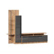 Алмаз. Любимый дом Кёльн Тумба под ТВ (Дуб Золотой Антрацит)