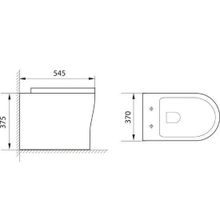 Унитаз подвесной Aquanet Rimless Roll-W CL-12249D с сиденьем микролифт