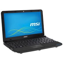 MSI U180-286RU (Atom N2600 1600 Mhz 10.1" 1024x600 1024Mb 320Gb DVD нет Wi-Fi Win 7 Starter)