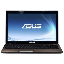Ноутбук Asus K53E 15.6" Core i5 2450M(2.5Ghz) 4096Mb 320Gb Intel Graphics Media Accelerator HD 3000 256Mb DVD WiFi BT Win7HB