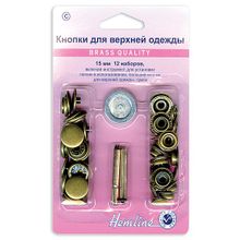 Hemline Кнопки для верхней одежды с инструментом для установки.