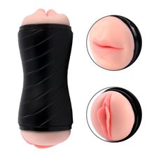 Двусторонний мастурбатор Gina в тубе - вагина и ротик (109707)