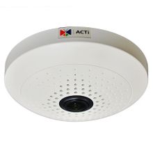 acti (3mp indoor fisheye dome with d n, superior wdr, fixed lens, f1.19mm f2.0, h.264, dnr, audio, microsdhc microsdxc, poe dc12v, di do) b56