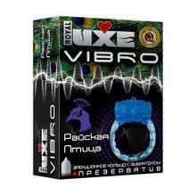 Luxe Эрекционное виброкольцо Luxe VIBRO  Райская птица (синий)