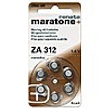 Батарейка Renata Maratone Plus ZA 312 1,4V для слуховых аппаратов (6 шт упаковка)