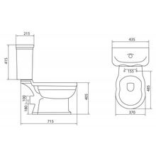 Чаша унитаза с горизонтальным выпуском воды P-trap BelBagno BOHEME  BB115CP