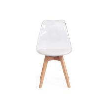 Tetchair Стул TULIP (mod. 73), прозрачный Transparent, подушка белая Cushion whit