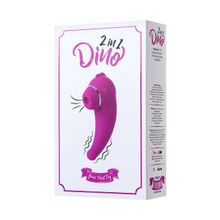 Розовый вакуум-волновой стимулятор клитора Dino с вибрацией Розовый