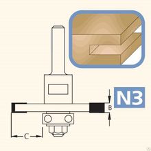 Фреза боковой паз Z3, оправка с подшипником N306085