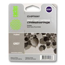 Картридж струйный Cactus CS-EPT0597 серый для Epson Stylus Photo R2400 (14.8мл)