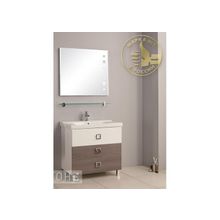 Акватон Мебель для ванной Стамбул 85 (лиственница) - Набор мебели стандартный (тумба-умывальник, раковина, зеркало, полка)
