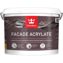 ТИККУРИЛА Фасад Акрилат база А белая краска фасадная (9л)   TIKKURILA Facade Acrylate base А краска фасадная глубоко-матовая белая (9л)