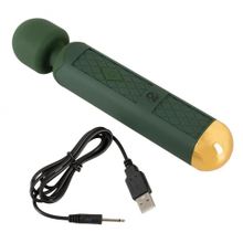 Зеленый wand-вибромассажер Luxurious Wand Massager - 22,2 см. (243856)