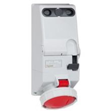 Безопасная розетка со щитком - P17 Tempra Pro - IP66 - 63 A - 380 415 В~ - 3К+Н+З - 125x280 | код 057295 | Legrand