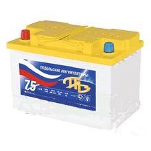 Аккумулятор автомобильный ПАЗ 6СТ-75 прям. 278x175x190