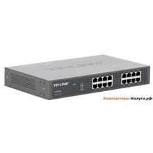 Коммутатор TP-Link TL-SG1016D  16-port Gigabit Desktop Rackmount Switch, 16 10 100 1000M RJ45 ports, metal case