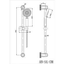 Душевой гарнитур BelBagno Arno (ARN-SAL-CRM)