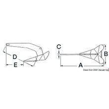 Osculati DTX SS anchor 16 kg, 01.106.16