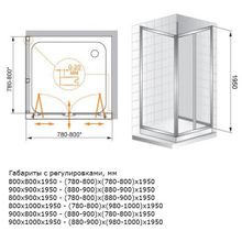 Душевой уголок Cezares Porta AS2 (90x100) прозрачное стекло