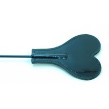 Черный лаковый стек с синей меховой ручкой - 61 см. (76034)
