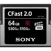 Карта памяти Sony 64GB CFast 2.0 серия G 530 - 510MB s VPG-130  CAT-G64