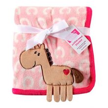 Hudson Baby 3D корал-флис 76х101 см розовый