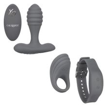 California Exotic Novelties Серый вибронабор Silicone Remote Adventure Set (серый)