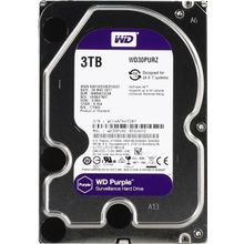 Жёсткий диск HDD 3 Tb SATA 6Gb   s Western Digital Purple    WD30PURZ    3.5" 5400rpm 64Mb