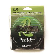 Леска Daiwa Super Shinobi 150м 0,26мм (6,2кг) светло-зеленая