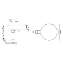 Foresti & Suardi Задрайка пружинная полированная Foresti & Suardi 202D.L 84 мм без блокировки