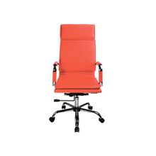 Кресло CH-993-Low-V red (красная иск.кожа, низкая спинка, полозья хром)