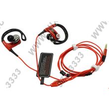 Наушники с микрофоном Monster beats by dr.dre powerbeats (Red, с рег. громкости, шнур 1м+0.95м) [900-00007-03]
